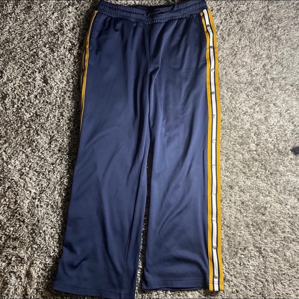 💙💛Blue And Yellow Snap Leg Joggers💛💙